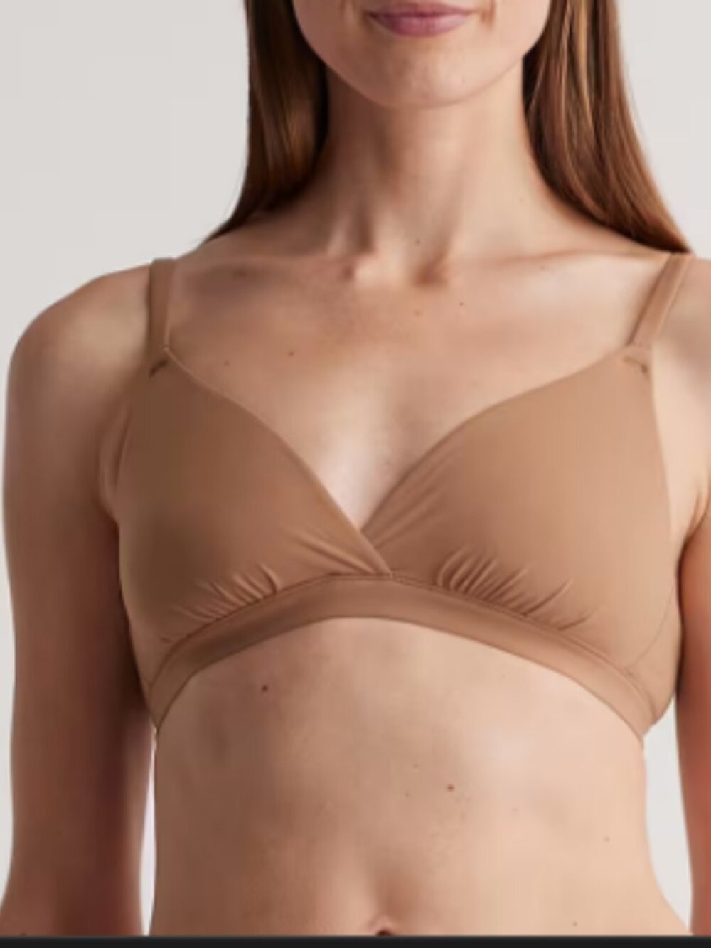 Quince SALE Second Skin Crossover Bralette (2-pack) Mocha M NEW